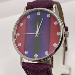 Accutime Womens Pink Purple Watch New Battery